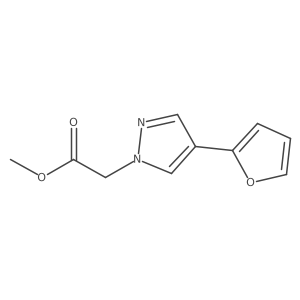 methyl 2-(4-(furan-2-yl)-1H-pyrazol-1-yl)acetate结构式