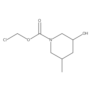 Chloromethyl 3-hydroxy-5-methylpiperidine-1-carboxylate结构式