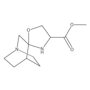 Methyl 4-azaspiro[bicyclo[2.2.2]octane-2,2'-[1,3]oxazolidine]-4'-carboxylate结构式