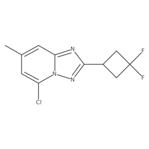 5-Chloro-2-(3,3-difluorocyclobutyl)-7-methyl-[1,2,4]triazolo[1,5-a]pyridine Structure