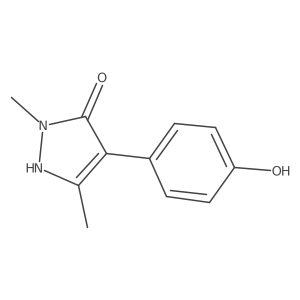 4-(4-hydroxyphenyl)-1,3-dimethyl-1H-pyrazol-5-ol结构式