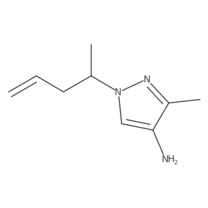 3-methyl-1-(pent-4-en-2-yl)-1H-pyrazol-4-amine Structure