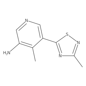 4-Methyl-5-(3-methyl-1,2,4-thiadiazol-5-yl)pyridin-3-amine结构式