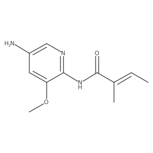 N-(5-amino-3-methoxypyridin-2-yl)-2-methylbut-2-enamide结构式