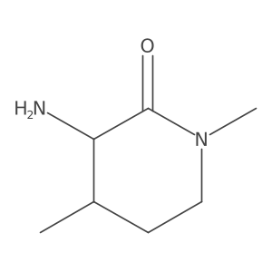 3-Amino-1,4-dimethylpiperidin-2-one结构式