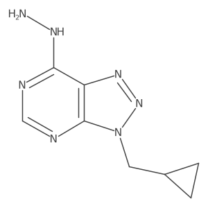 3-(cyclopropylmethyl)-7-hydrazinyl-3H-[1,2,3]triazolo[4,5-d]pyrimidine结构式