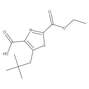 5-(2,2-Dimethylpropyl)-2-(ethoxycarbonyl)-1,3-thiazole-4-carboxylic acid Structure