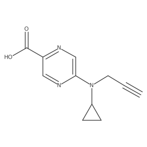 5-[Cyclopropyl(prop-2-yn-1-yl)amino]pyrazine-2-carboxylic acid结构式