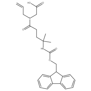 2-[4-({[(9H-fluoren-9-yl)methoxy]carbonyl}amino)-4-methyl-N-(prop-2-en-1-yl)pentanamido]acetic acid结构式