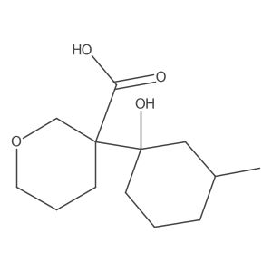3-(1-Hydroxy-3-methylcyclohexyl)oxane-3-carboxylic acid Structure