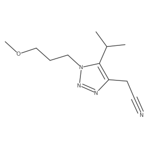 2-[1-(3-methoxypropyl)-5-(propan-2-yl)-1H-1,2,3-triazol-4-yl]acetonitrile结构式