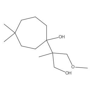 1-(1-Hydroxy-3-methoxy-2-methylpropan-2-yl)-4,4-dimethylcycloheptan-1-ol结构式