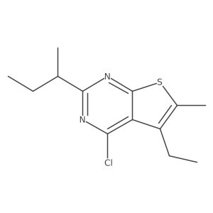 2-(Butan-2-yl)-4-chloro-5-ethyl-6-methylthieno[2,3-d]pyrimidine Structure