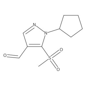 1-cyclopentyl-5-methanesulfonyl-1H-pyrazole-4-carbaldehyde Structure