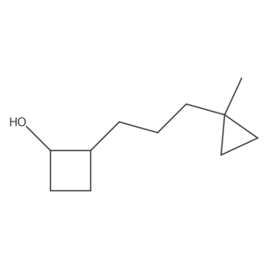 2-[3-(1-Methylcyclopropyl)propyl]cyclobutan-1-ol结构式