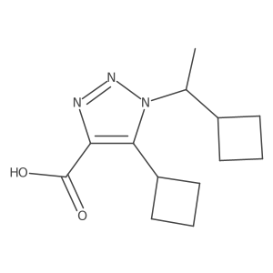 5-cyclobutyl-1-(1-cyclobutylethyl)-1H-1,2,3-triazole-4-carboxylic acid结构式