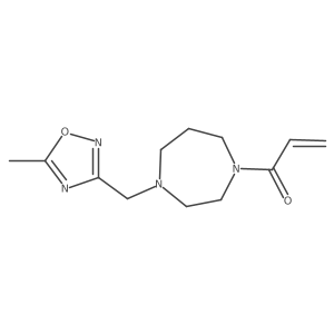 1-[4-[(5-Methyl-1,2,4-oxadiazol-3-yl)methyl]-1,4-diazepan-1-yl]prop-2-en-1-one结构式
