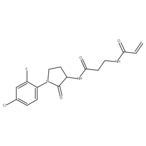N-(2-{[1-(4-chloro-2-fluorophenyl)-2-oxopyrrolidin-3-yl]carbamoyl}ethyl)prop-2-enamide Structure