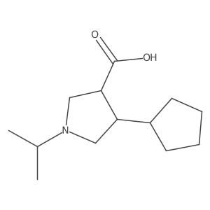 4-Cyclopentyl-1-(propan-2-yl)pyrrolidine-3-carboxylic acid Structure