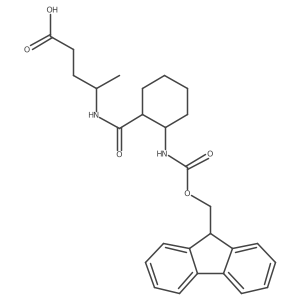 rac-4-{[(1R,2S)-2-({[(9H-fluoren-9-yl)methoxy]carbonyl}amino)cyclohexyl]formamido}pentanoic acid Structure