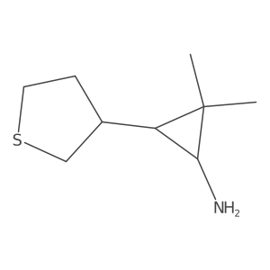 rac-(1R,3S)-2,2-dimethyl-3-(thiolan-3-yl)cyclopropan-1-amine Structure