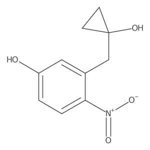3-[(1-Hydroxycyclopropyl)methyl]-4-nitrophenol Structure