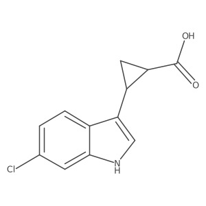 2-(6-chloro-1H-indol-3-yl)cyclopropane-1-carboxylic acid Structure