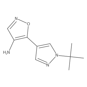 5-(1-tert-butyl-1H-pyrazol-4-yl)-1,2-oxazol-4-amine结构式