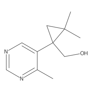 [2,2-Dimethyl-1-(4-methylpyrimidin-5-yl)cyclopropyl]methanol结构式