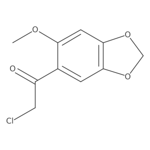2-Chloro-1-(6-methoxy-1,3-dioxaindan-5-yl)ethan-1-one结构式