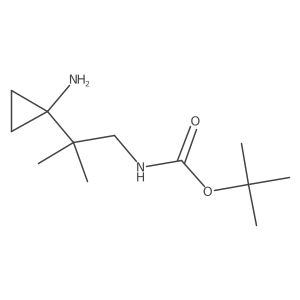 tert-butyl N-[2-(1-aminocyclopropyl)-2-methylpropyl]carbamate结构式