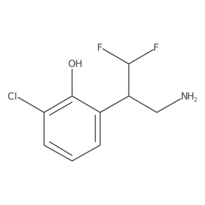 2-(3-Amino-1,1-difluoropropan-2-yl)-6-chlorophenol结构式