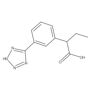 2-[3-(1H-1,2,3,4-tetrazol-5-yl)phenyl]butanoic acid结构式