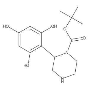Tert-butyl 2-(2,4,6-trihydroxyphenyl)piperazine-1-carboxylate结构式
