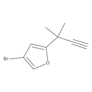 4-Bromo-2-(2-methylbut-3-yn-2-yl)furan结构式