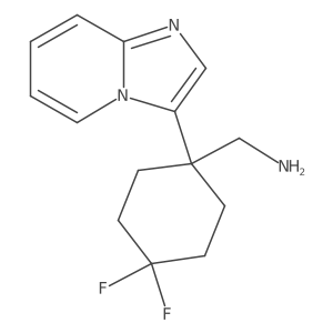 (4,4-Difluoro-1-{imidazo[1,2-a]pyridin-3-yl}cyclohexyl)methanamine结构式