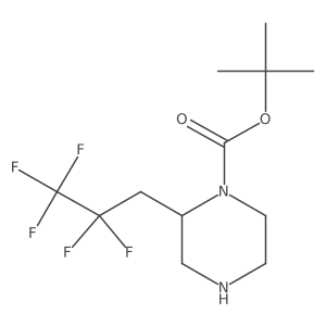 Tert-butyl 2-(2,2,3,3,3-pentafluoropropyl)piperazine-1-carboxylate Structure