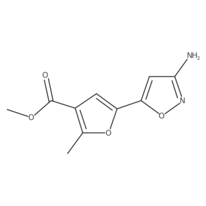 Methyl 5-(3-amino-1,2-oxazol-5-yl)-2-methylfuran-3-carboxylate结构式
