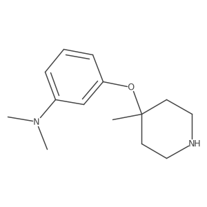 N,N-dimethyl-3-[(4-methylpiperidin-4-yl)oxy]aniline结构式