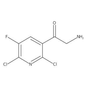 2-Amino-1-(2,6-dichloro-5-fluoropyridin-3-yl)ethan-1-one Structure