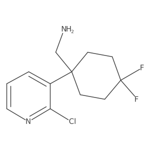 [1-(2-Chloropyridin-3-yl)-4,4-difluorocyclohexyl]methanamine结构式