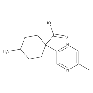 4-Amino-1-(5-methylpyrazin-2-yl)cyclohexane-1-carboxylic acid Structure