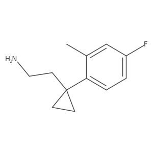 2-[1-(4-Fluoro-2-methylphenyl)cyclopropyl]ethan-1-amine Structure