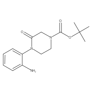 Tert-butyl 4-(2-aminophenyl)-3-oxopiperazine-1-carboxylate Structure