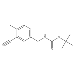 tert-Butyl 3-cyano-4-methylbenzylcarbamate结构式