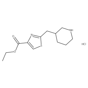 Ethyl 2-(piperidin-3-ylmethyl)-1,3-thiazole-4-carboxylate;hydrochloride Structure