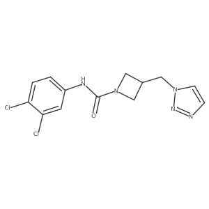 N-(3,4-dichlorophenyl)-3-[(1H-1,2,3-triazol-1-yl)methyl]azetidine-1-carboxamide Structure
