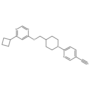 6-(4-(((6-Cyclobutylpyrimidin-4-yl)oxy)methyl)piperidin-1-yl)nicotinonitrile Structure