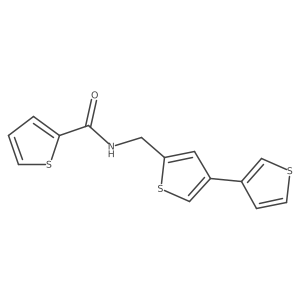 N-({[3,3'-bithiophene]-5-yl}methyl)thiophene-2-carboxamide结构式