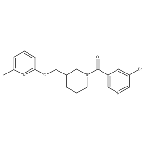 (5-Bromopyridin-3-yl)-[3-[(6-methylpyridin-2-yl)oxymethyl]piperidin-1-yl]methanone结构式